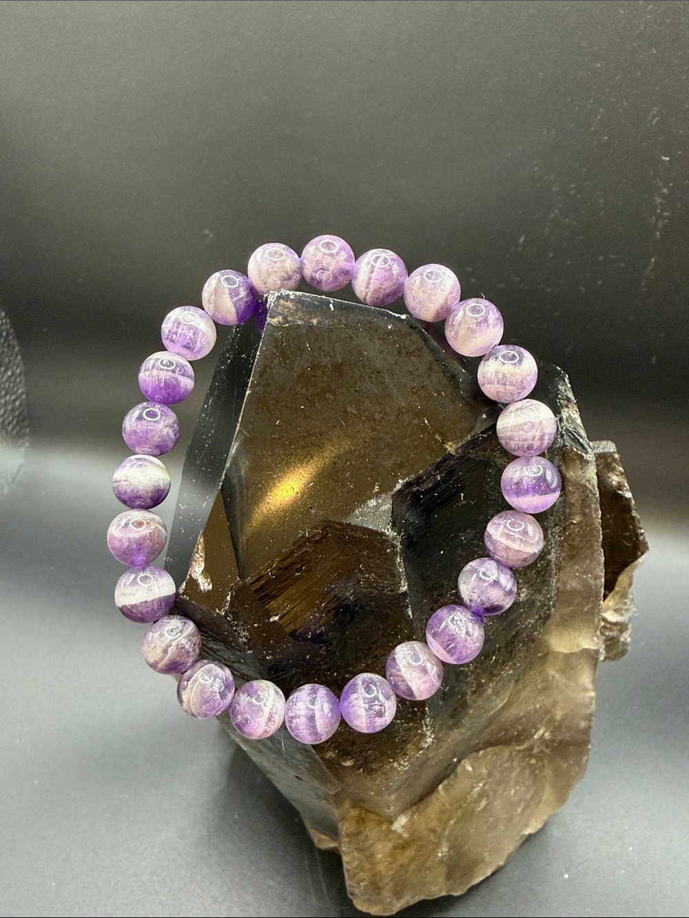 Dream Amethyst Bead Stretch Bracelet